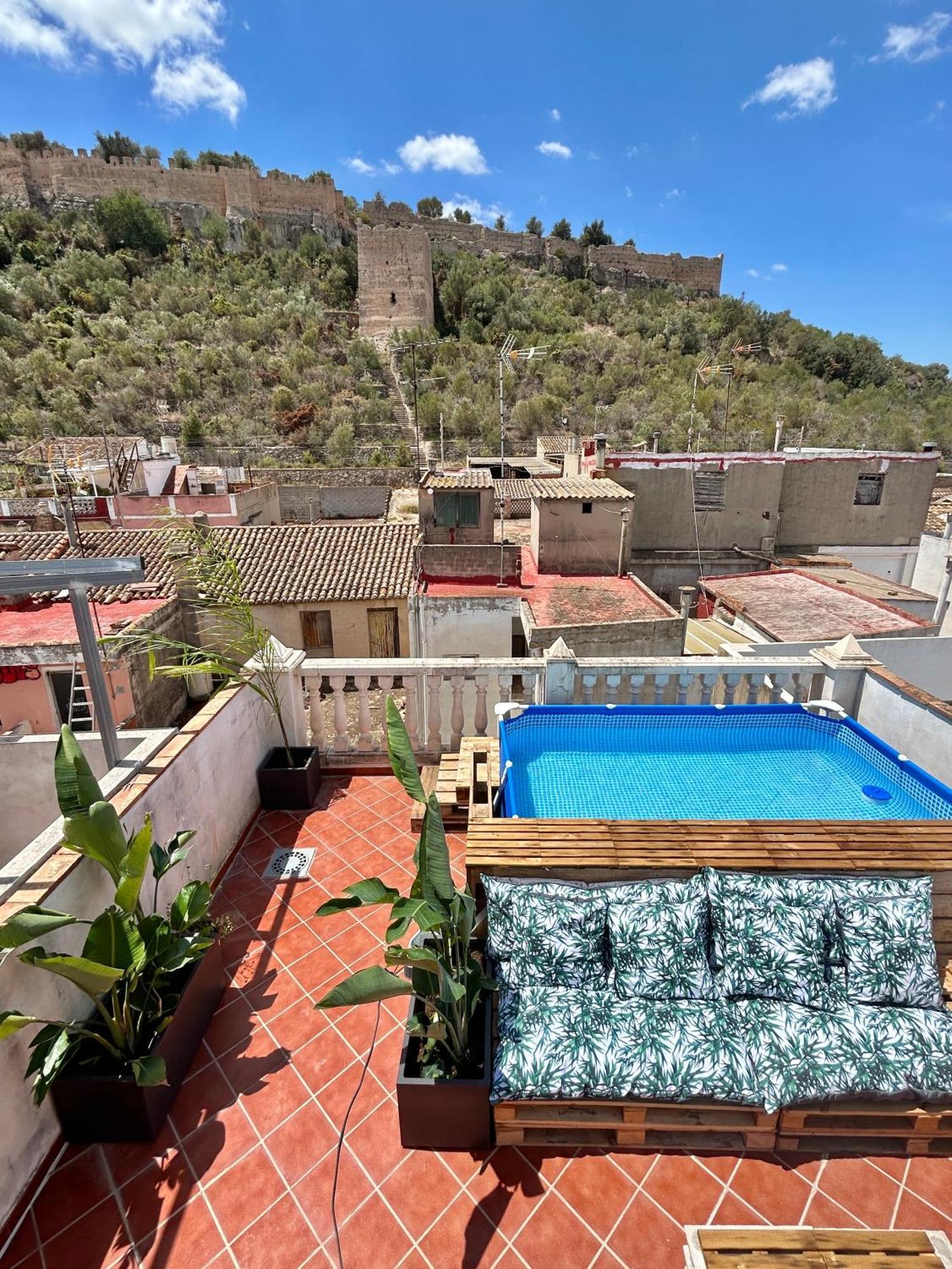 Casa Con Jacuzzi Y Piscina Con Vistas Al Castillo Corbera de Alcira Eksteriør bilde