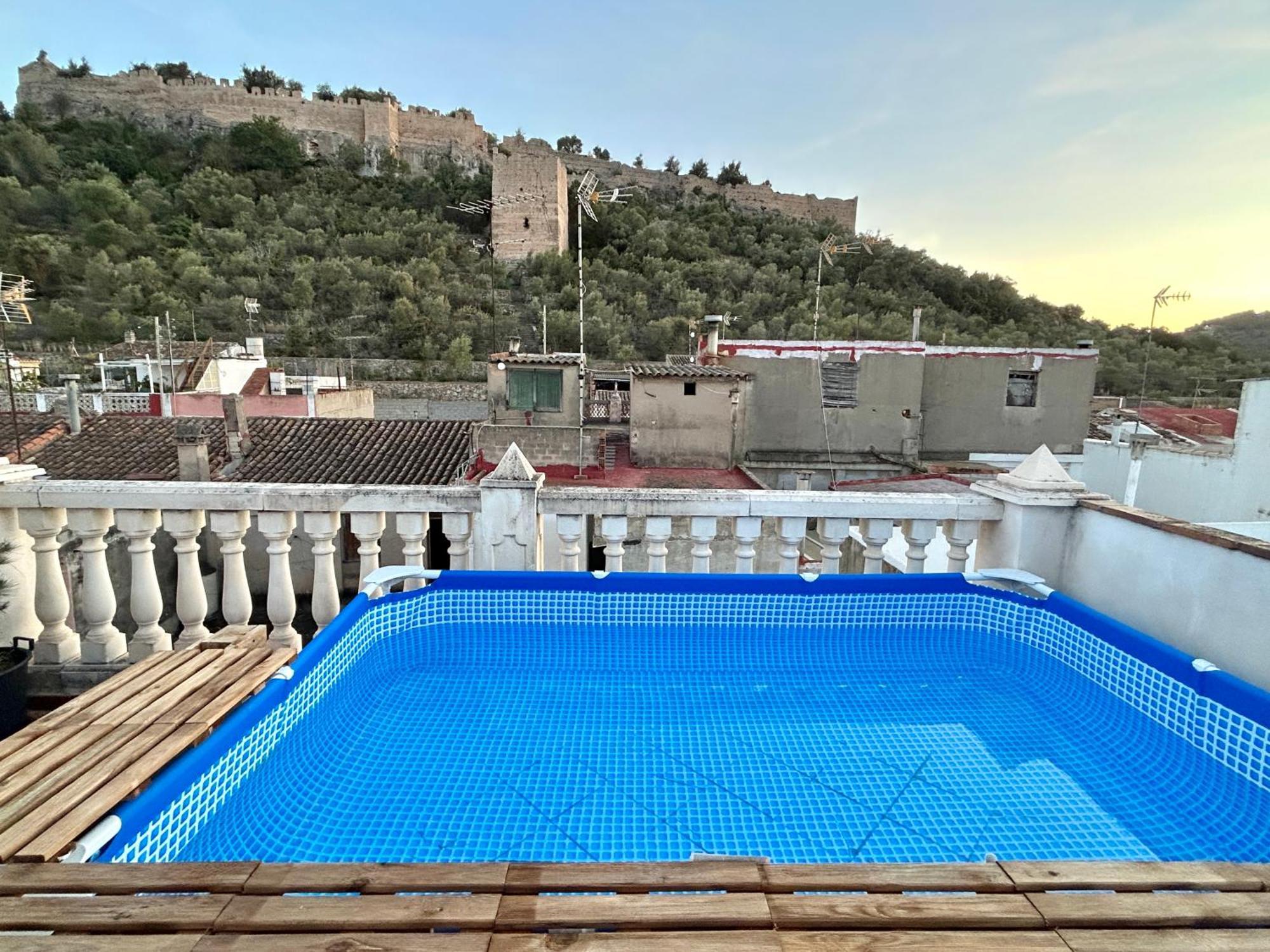 Casa Con Jacuzzi Y Piscina Con Vistas Al Castillo Corbera de Alcira Eksteriør bilde