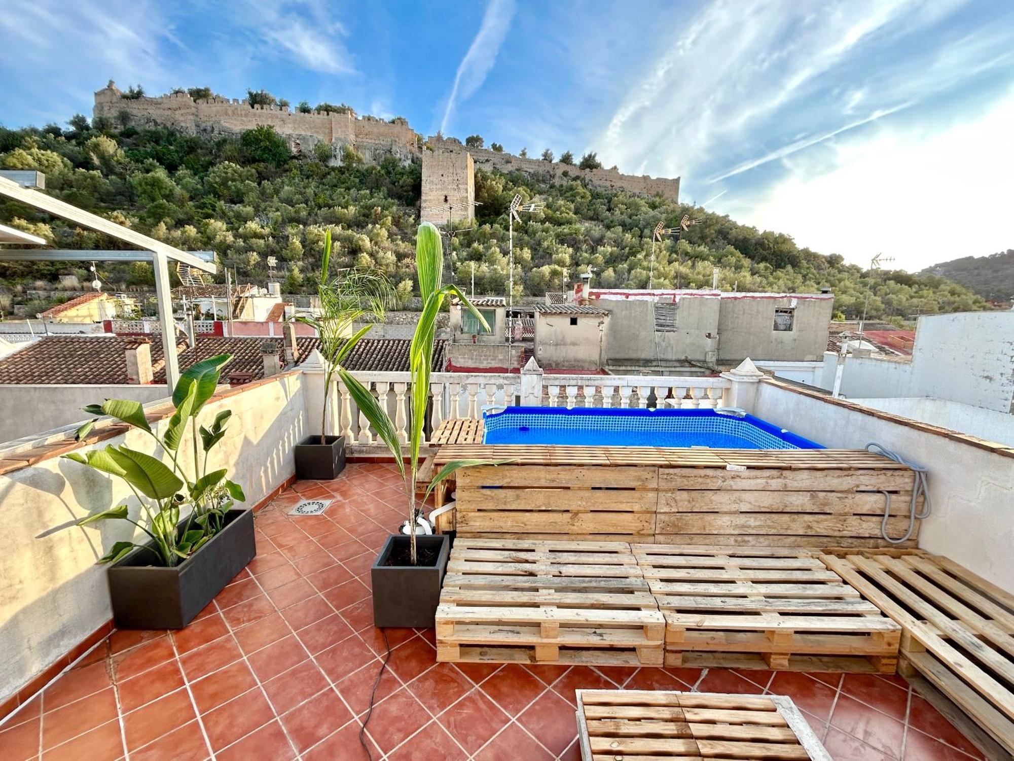 Casa Con Jacuzzi Y Piscina Con Vistas Al Castillo Corbera de Alcira Eksteriør bilde