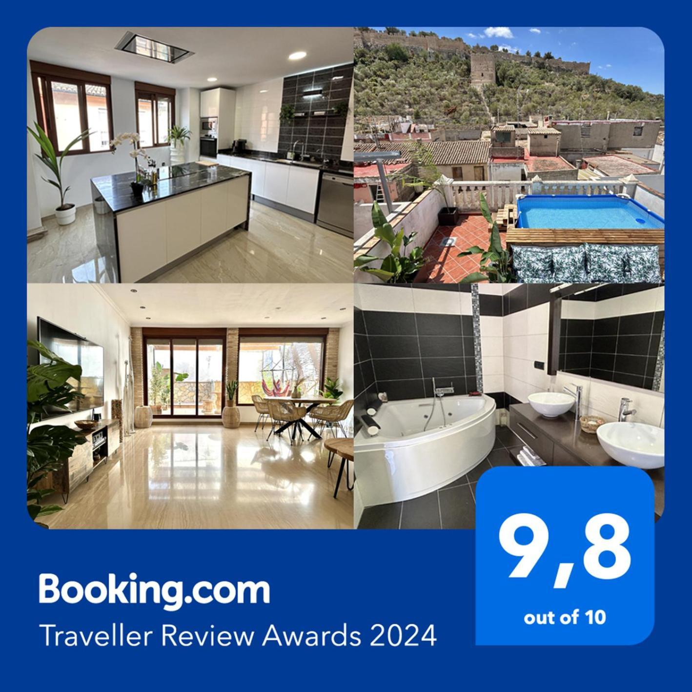 Casa Con Jacuzzi Y Piscina Con Vistas Al Castillo Corbera de Alcira Eksteriør bilde