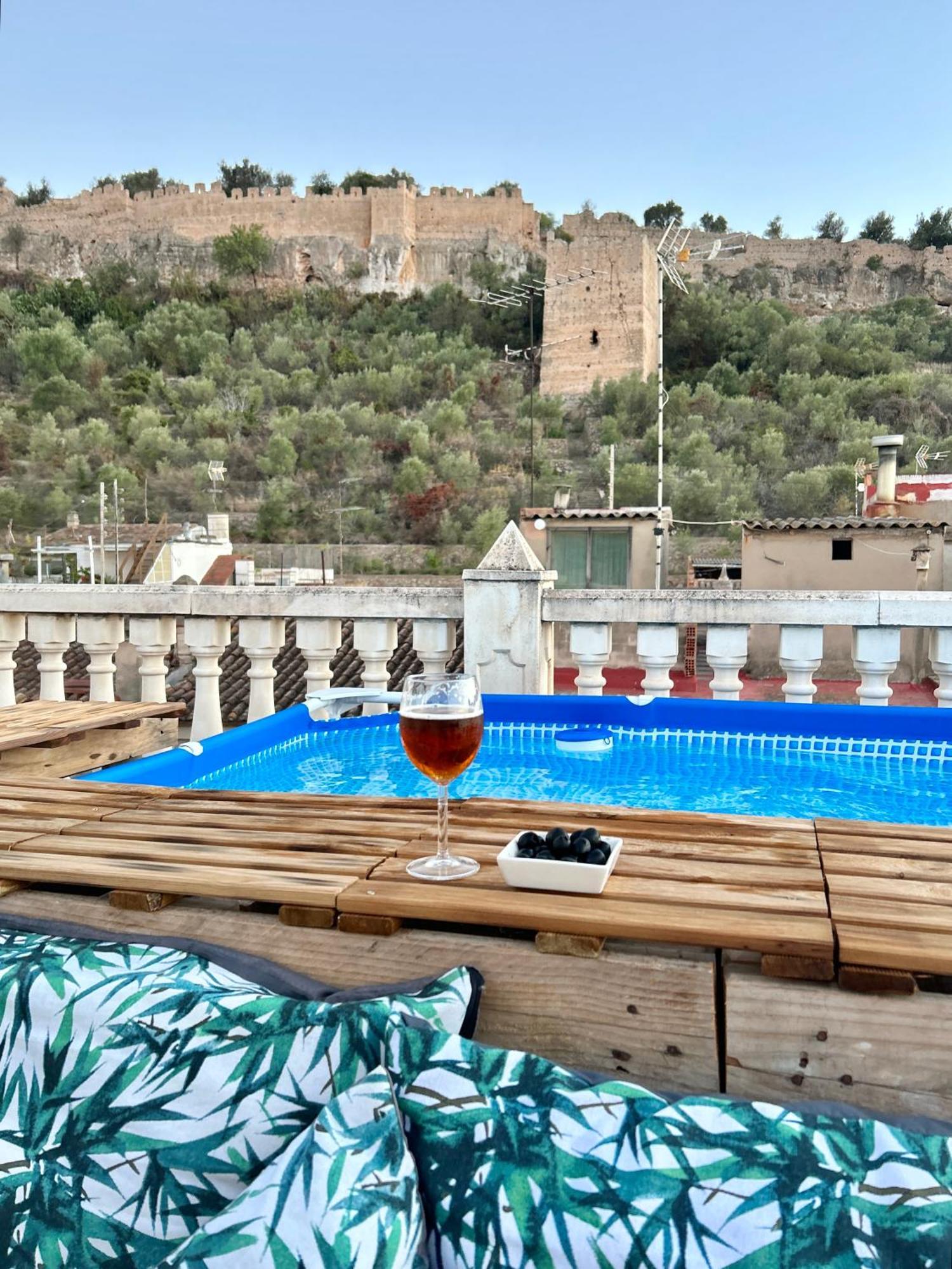 Casa Con Jacuzzi Y Piscina Con Vistas Al Castillo Corbera de Alcira Eksteriør bilde